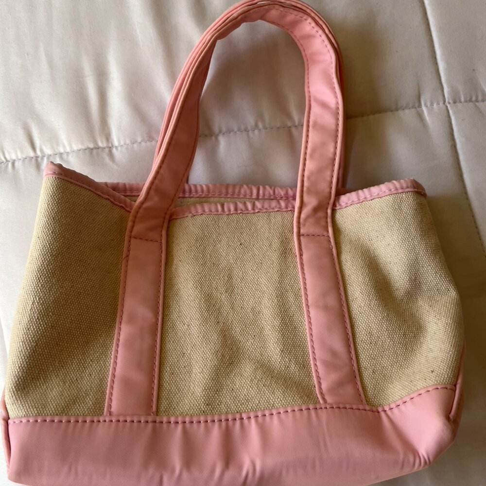 Stoney Clover Lane Canvas Mini Shopper Tote Bag - Canvas / Pink - Picture 2 of 6
